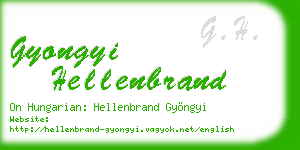 gyongyi hellenbrand business card